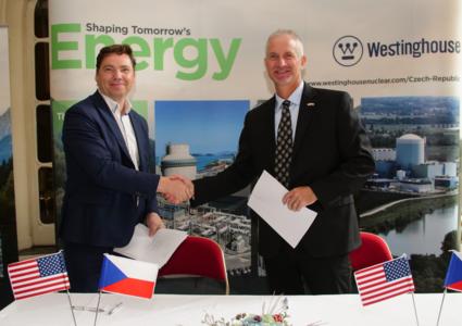 podpis memoranda o porozumení s Westinghouse Electric Company 